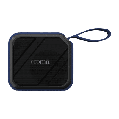 Croma 8W Portable Bluetooth Speaker (Water Resistant, Rich Bass, Stereo Channel, Blue)