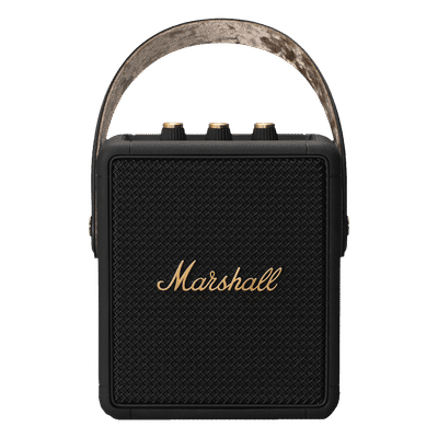 Marshall Stockwell II 20W Portable Bluetooth Speaker (IPX4 Water Resistant, 20 Hours Playtime, Stereo Channel, Black/Brass)