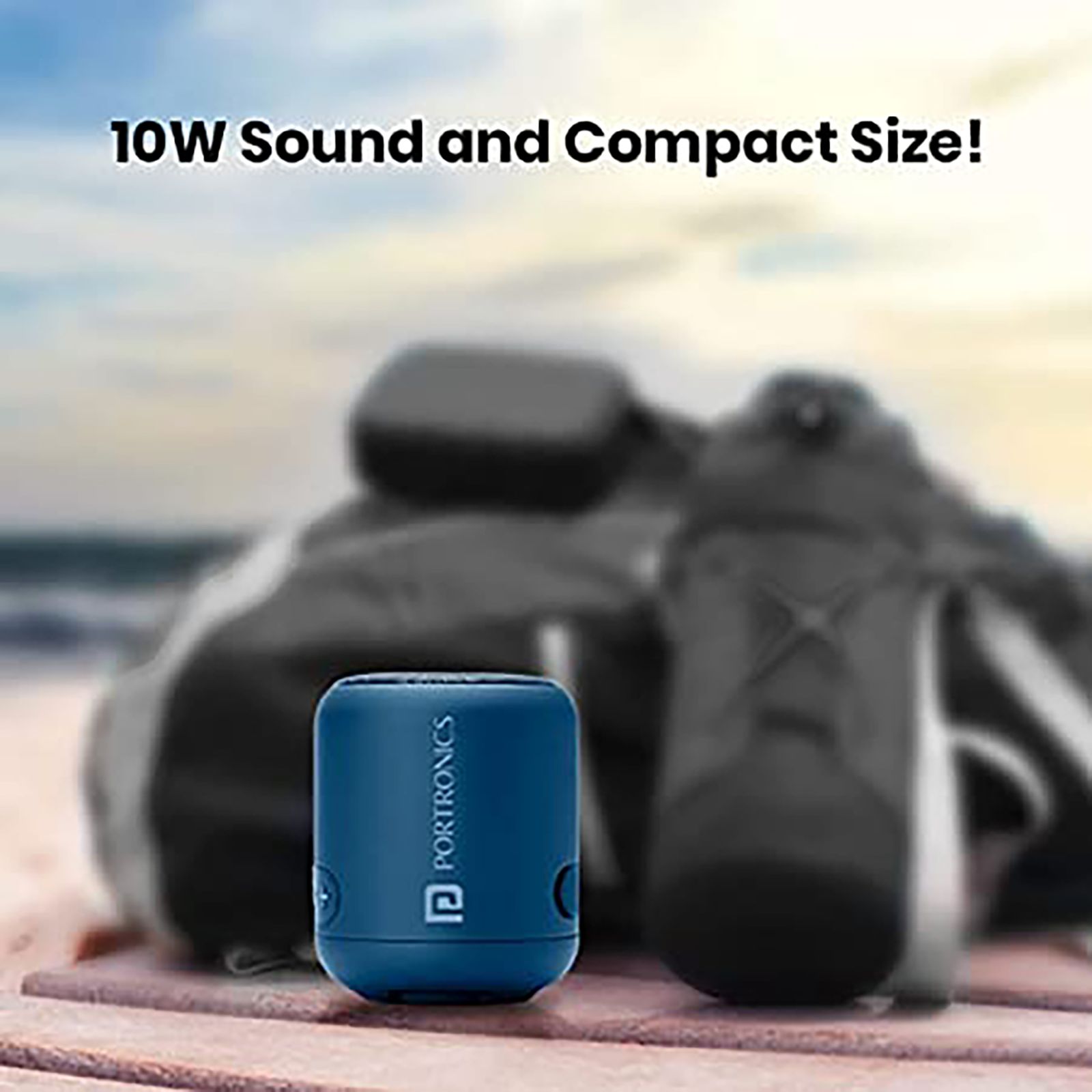 PORTRONICS Sound Drum 1 10W Portable Bluetooth Speaker (10 Hours Playtime, 5.1 Channel, Blue) PORTRONICS Sound Drum 1 10W Portable Bluetooth Speaker (10 Hours Playtime, 5.1 Channel, Blue)_10