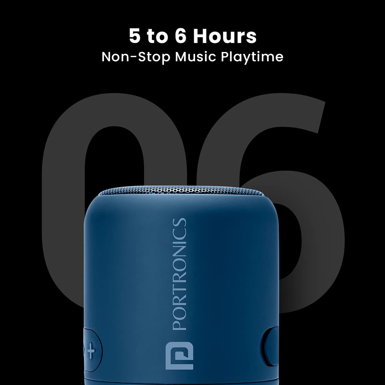 PORTRONICS Sound Drum 1 10W Portable Bluetooth Speaker (10 Hours Playtime, 5.1 Channel, Blue) PORTRONICS Sound Drum 1 10W Portable Bluetooth Speaker (10 Hours Playtime, 5.1 Channel, Blue)_4