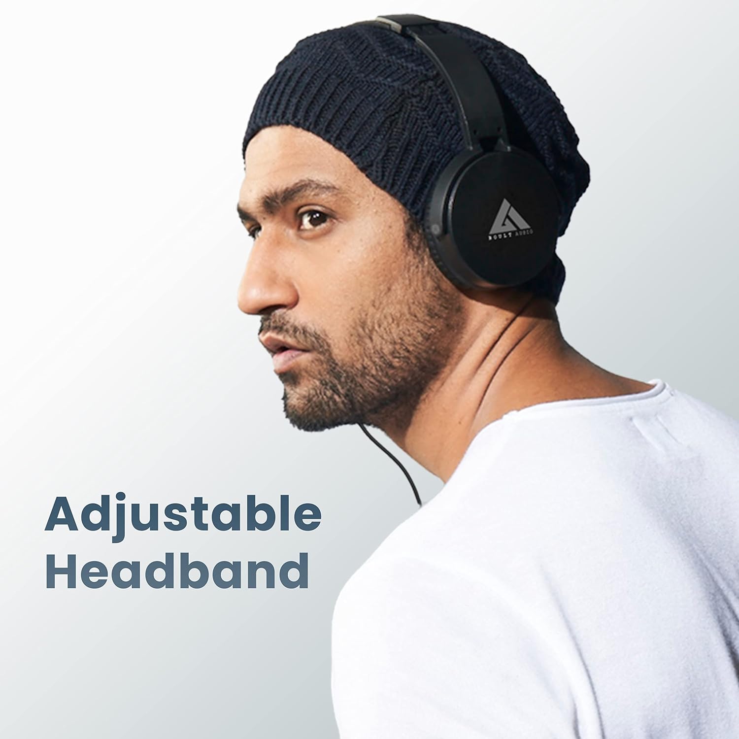 GOBOULT Bassbuds Q2 BA-RD-Q2  Wired Headphone with Mic (Over Ear, Black)_6