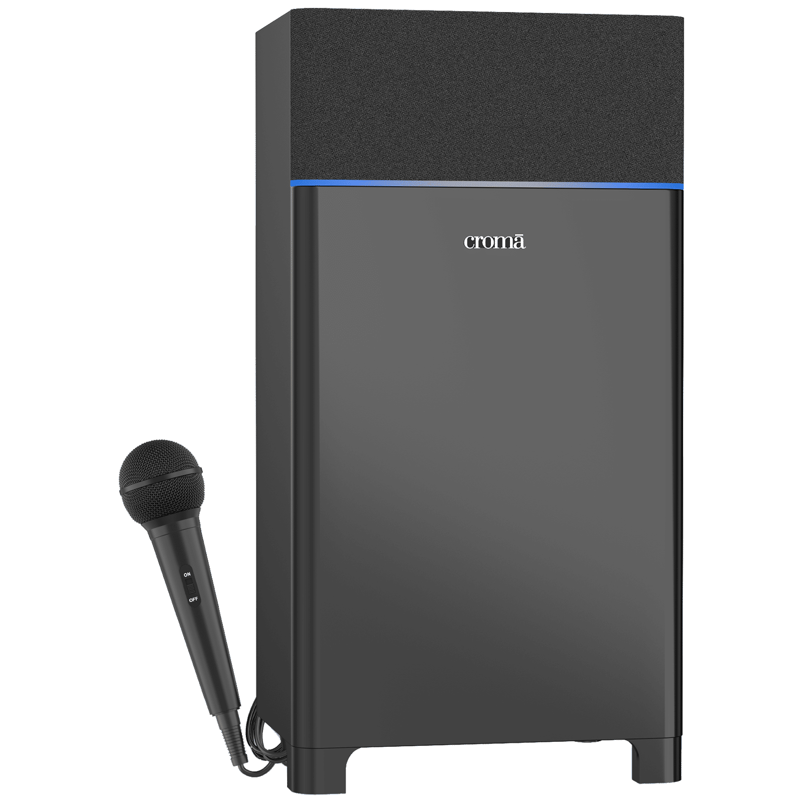 Croma 50W RMS Bluetooth Party Speaker with Wired Mic (Bass Booster Sound, 2.1 Channel, Black) Croma 50W RMS Bluetooth Party Speaker with Wired Mic (Bass Booster Sound, 2.1 Channel, Black)_1