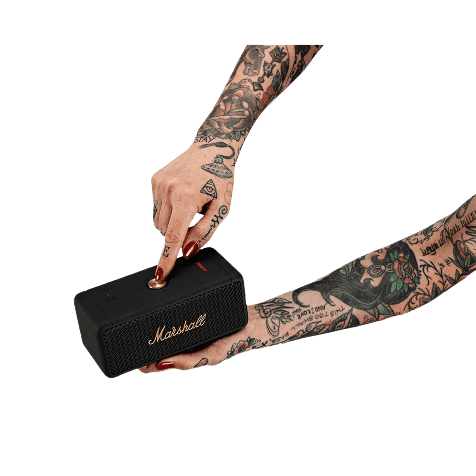Marshall Emberton II 20W Portable Bluetooth Speaker (IP67 Water Resistant, Multi-directional Control Knob, Stereo Channel, Black & Brass) Marshall Emberton II 20W Portable Bluetooth Speaker (IP67 Water Resistant, Multi-directional Control Knob, Stereo Channel, Black & Brass)_10