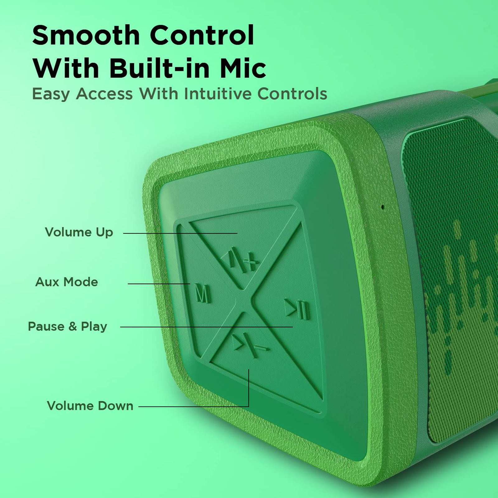 boAt Stone 1000v2 14 Watts Portable Bluetooth Speaker (IPX5 Water & Splash Resistance, Goblin Green) boAt Stone 1000v2 14 Watts Portable Bluetooth Speaker (IPX5 Water & Splash Resistance, Goblin Green)_5