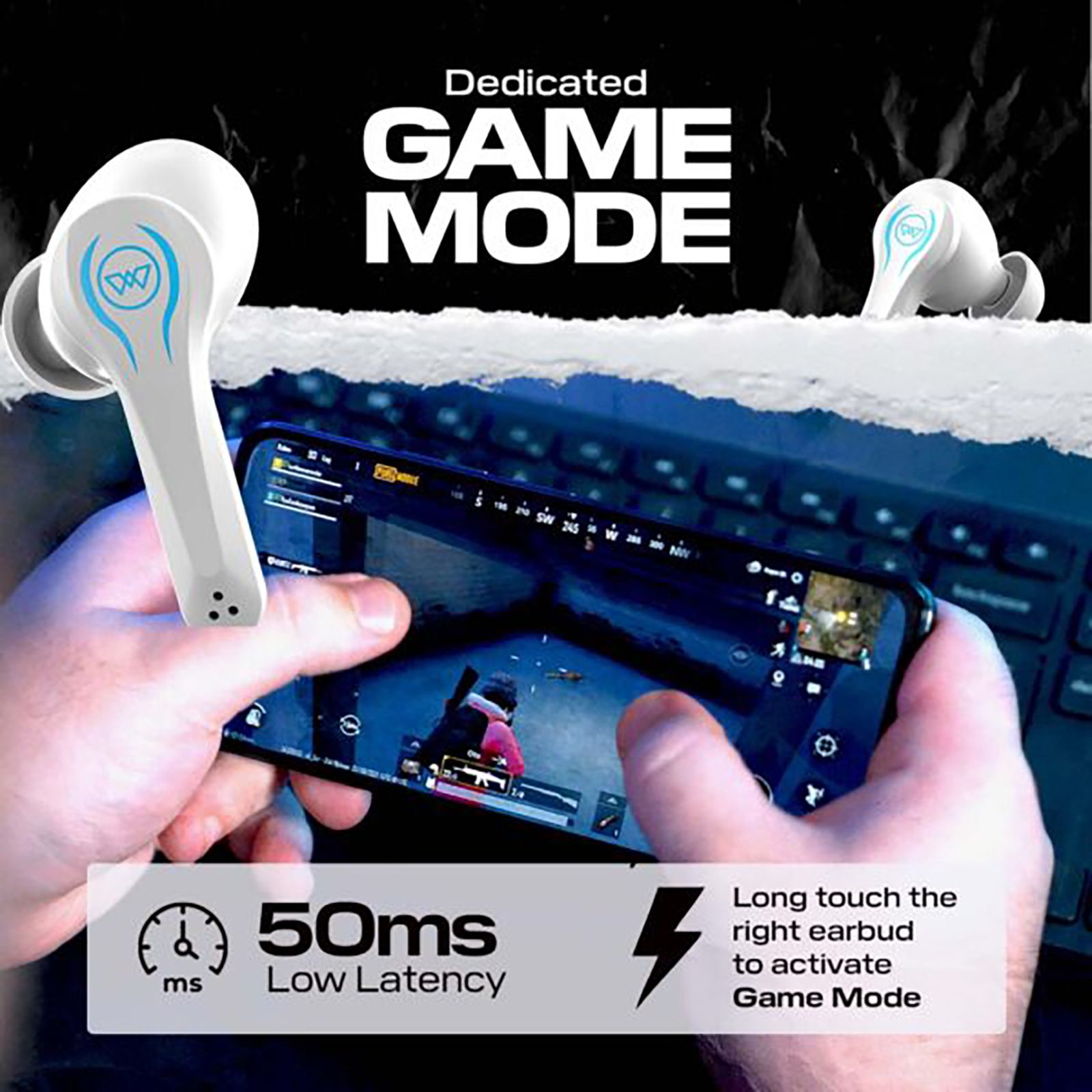 WINGS Phantom TWS Earbuds with Passive Noise Cancellation (IPX5 Sweat & Water Resistant, 30 Hours Playback, White) WINGS Phantom TWS Earbuds with Passive Noise Cancellation (IPX5 Sweat & Water Resistant, 30 Hours Playback, White)_6