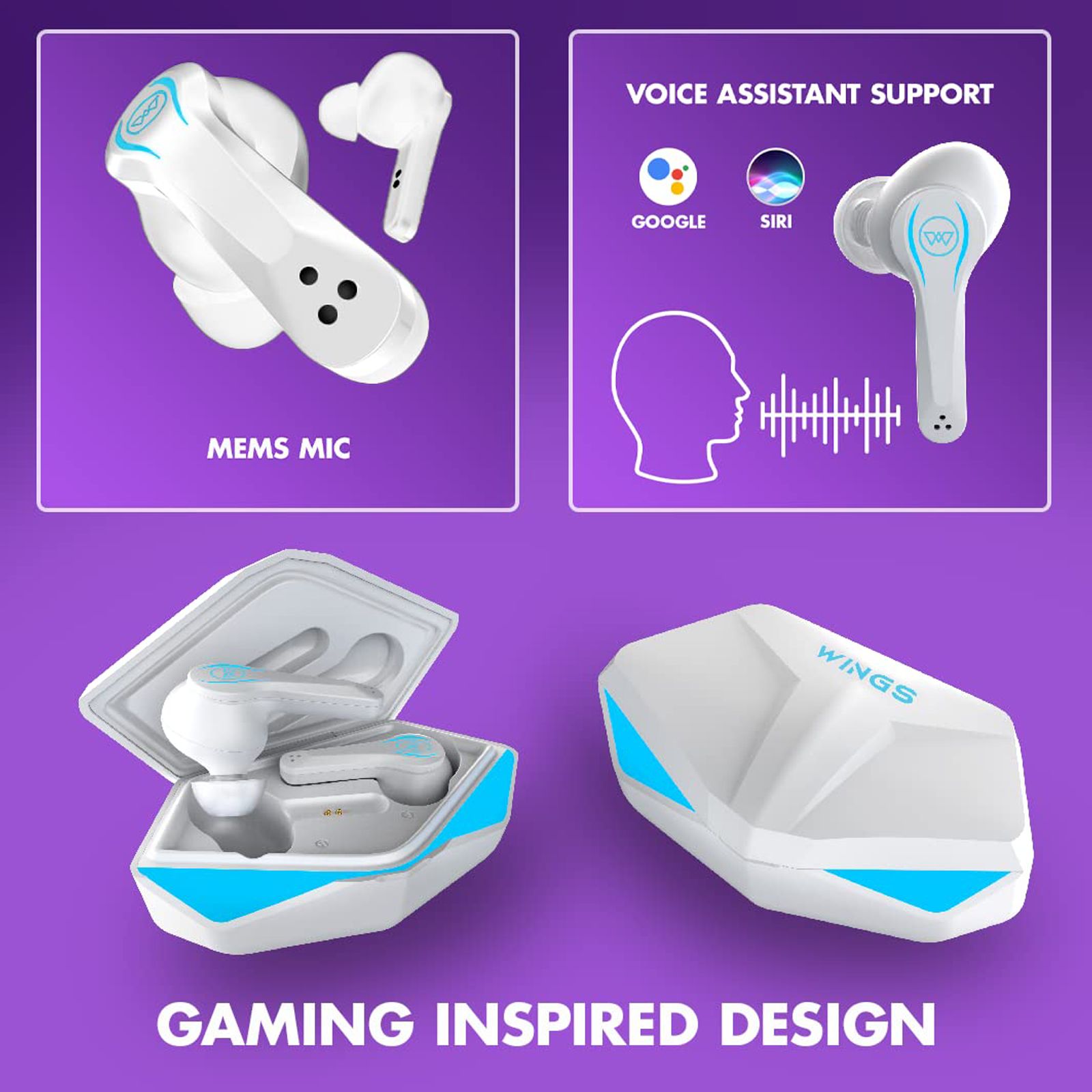 WINGS Phantom TWS Earbuds with Passive Noise Cancellation (IPX5 Sweat & Water Resistant, 30 Hours Playback, White) WINGS Phantom TWS Earbuds with Passive Noise Cancellation (IPX5 Sweat & Water Resistant, 30 Hours Playback, White)_12