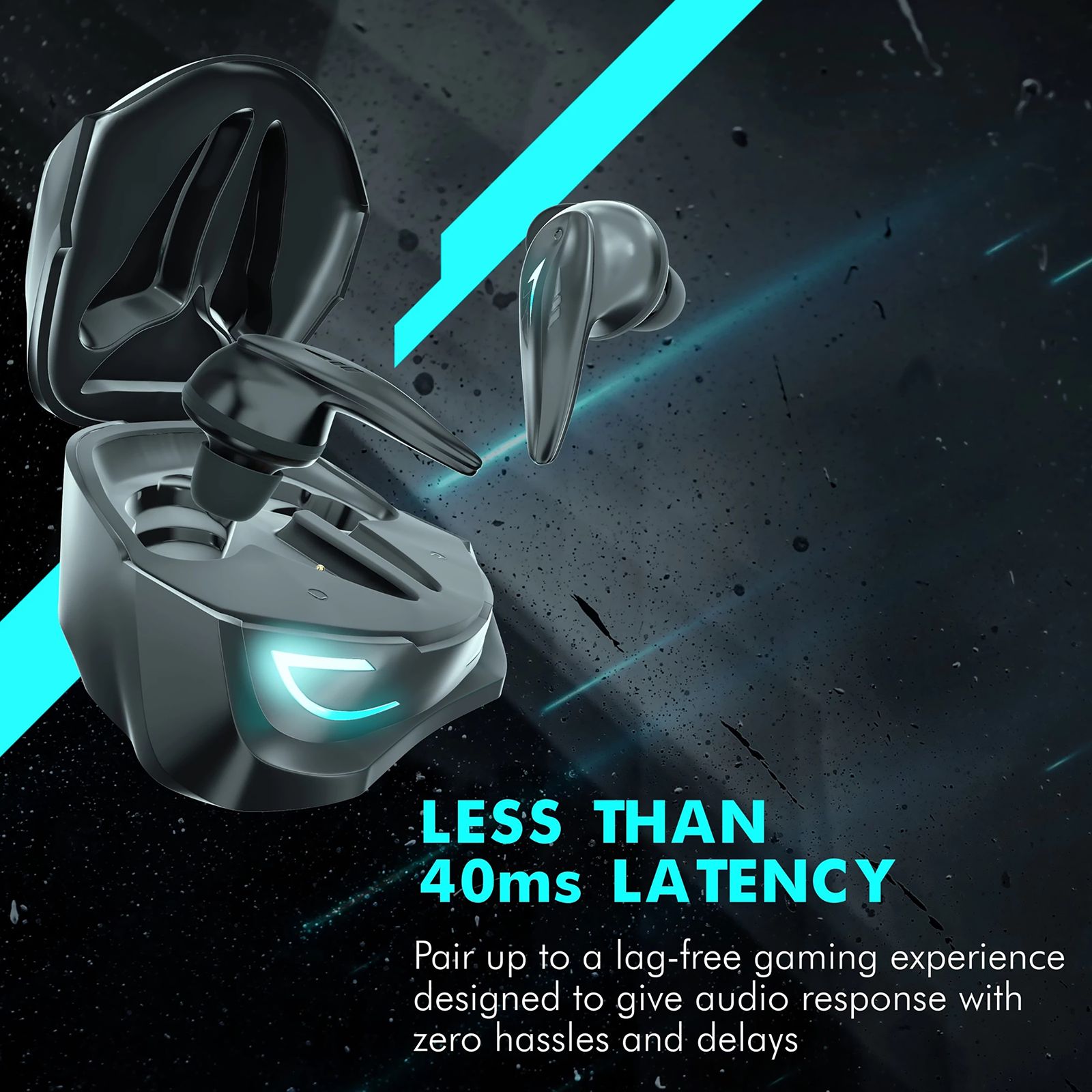 WINGS Phantom 500 TWS Earbuds with Environmental Noise Cancellation (IPX5 Water Resistant, 30 Hours Playtime, Black)_7
