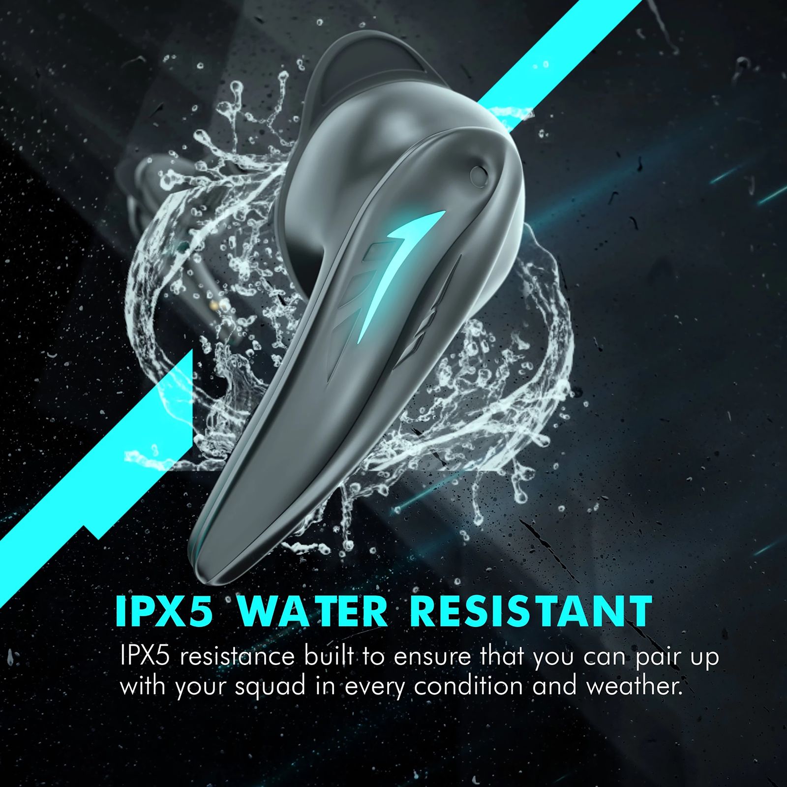 WINGS Phantom 500 TWS Earbuds with Environmental Noise Cancellation (IPX5 Water Resistant, 30 Hours Playtime, Black)_9