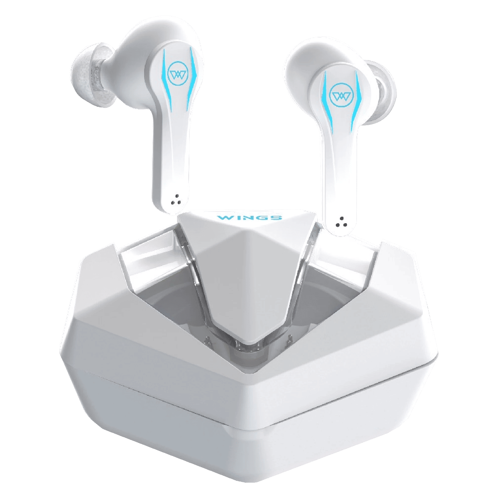 WINGS Phantom Pro TWS Earbuds with Active Noise Cancellation (IPX5 Water Resistant, 40 Hours Playtime, White) WINGS Phantom Pro TWS Earbuds with Active Noise Cancellation (IPX5 Water Resistant, 40 Hours Playtime, White)_1