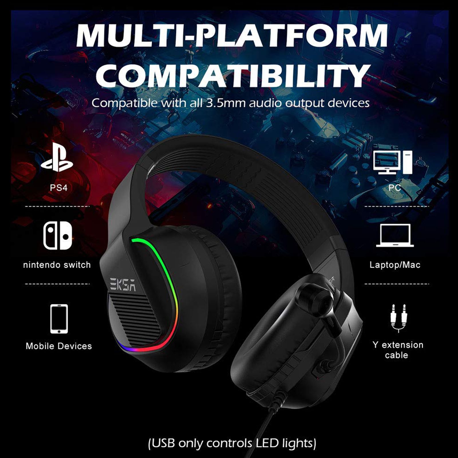 EKSA E400 Wired Gaming Headset (3D Stereo Sound, On Ear, Black) EKSA E400 Wired Gaming Headset (3D Stereo Sound, On Ear, Black)_6