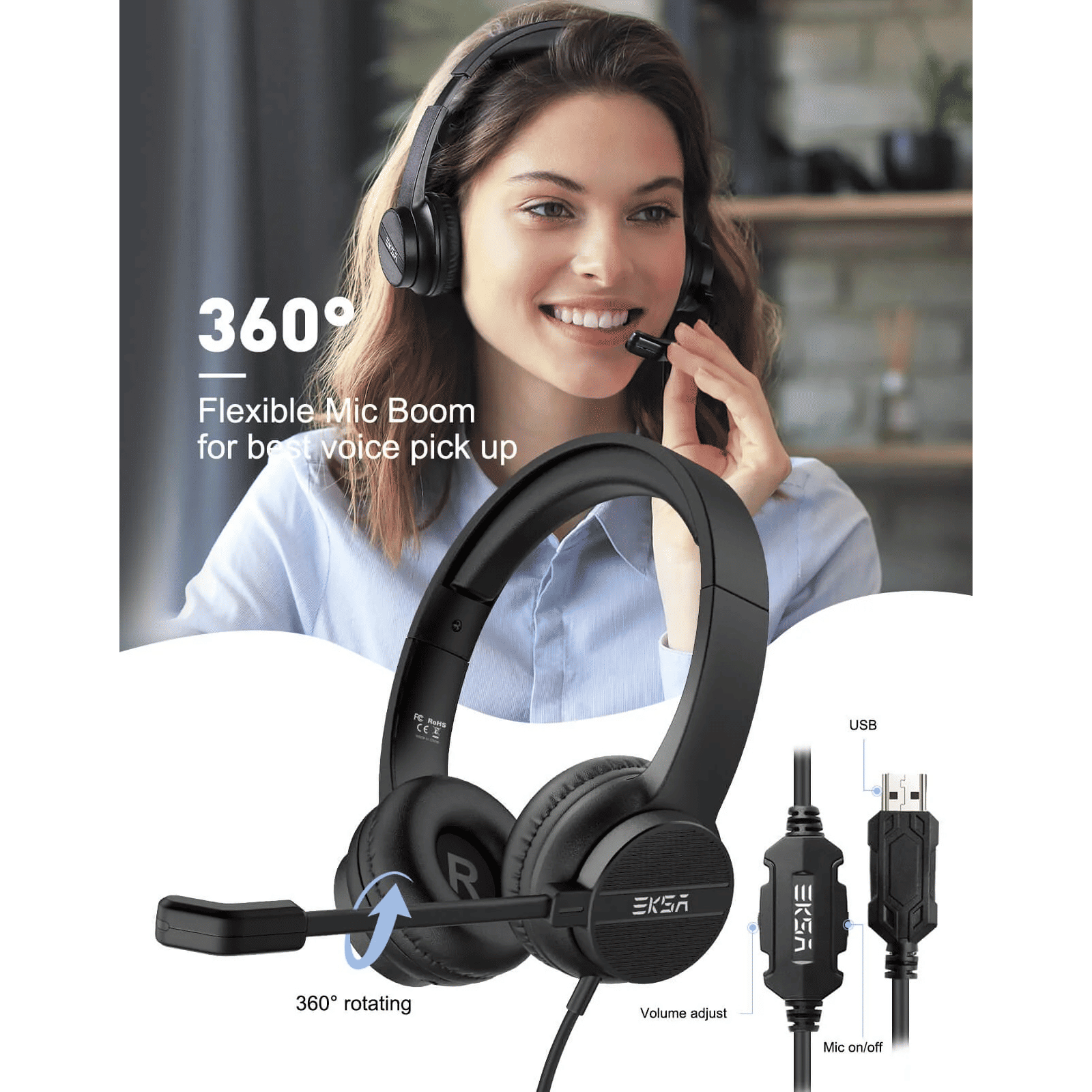 EKSA H12E Wired Headset with Mic (Over Ear, Black) EKSA H12E Wired Headset with Mic (Over Ear, Black)_8