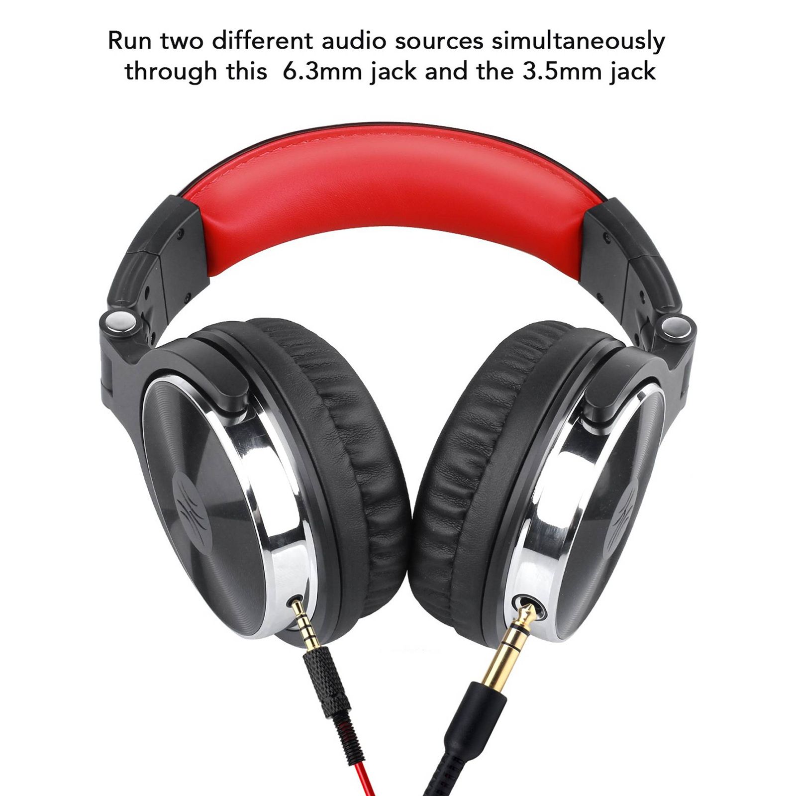 OneOdio Pro 10 PRO10WDBR Wired Headphone with Mic (On Ear, Black & Red) OneOdio Pro 10 PRO10WDBR Wired Headphone with Mic (On Ear, Black & Red)_3