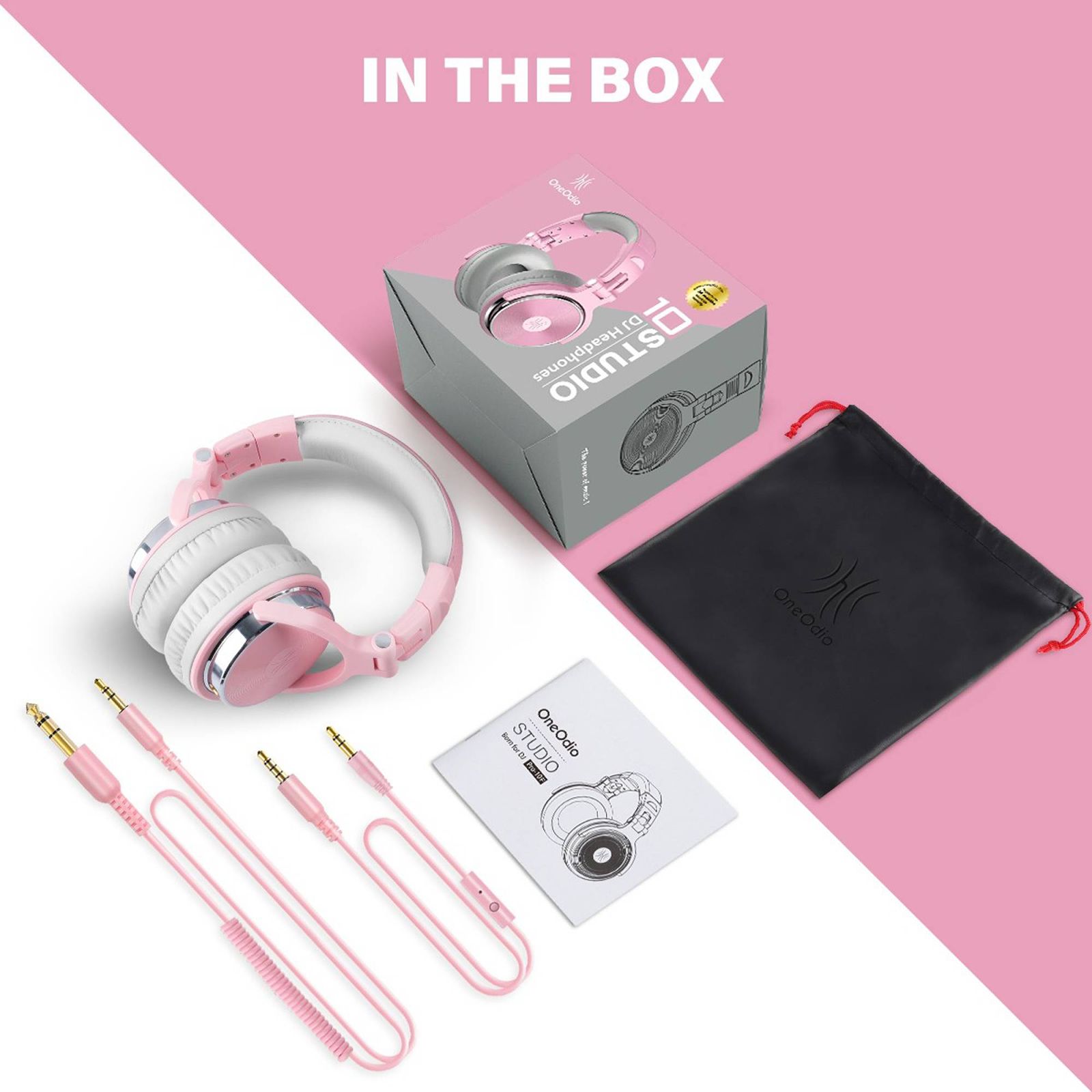 OneOdio Pro 10 PRO10WDPK Wired Headphone with Mic (On Ear, Pink)_4