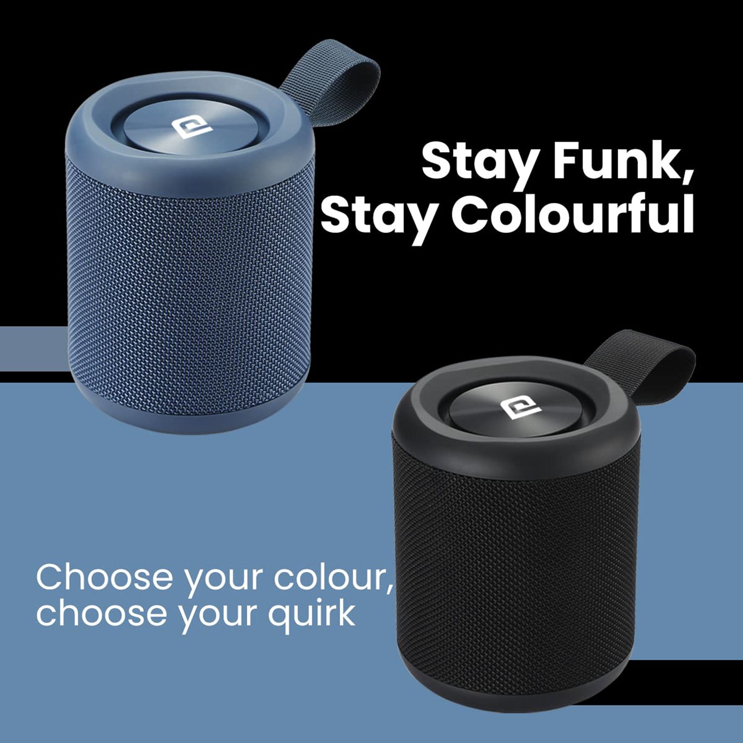 PORTRONICS SoundDrum P 20 Watts Portable Bluetooth Speaker (Multimedia Connectivity, POR-1579, Blue) PORTRONICS SoundDrum P 20 Watts Portable Bluetooth Speaker (Multimedia Connectivity, POR-1579, Blue)_3