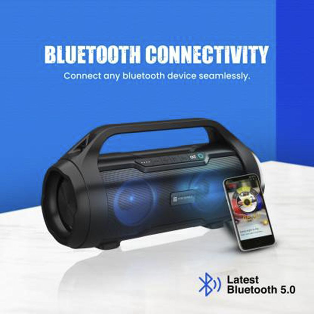 PORTRONICS Dash 11 40W Bluetooth Party Speaker (Multi Colour LED Light, Stereo Channel, Black) PORTRONICS Dash 11 40W Bluetooth Party Speaker (Multi Colour LED Light, Stereo Channel, Black)_8