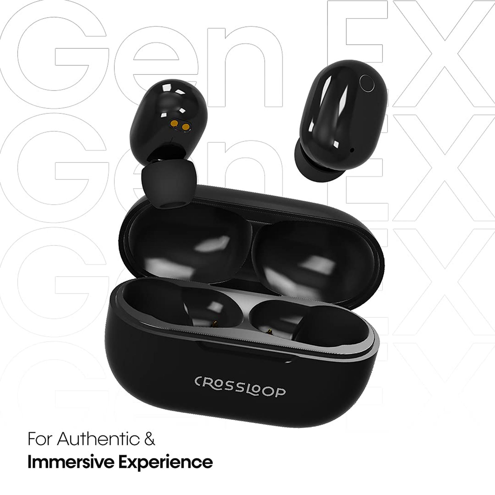 CROSSLOOP GENEX-BK TWS Earbuds with Active Noise Cancellation (IPX4 Sweat Resistant, Upto 20 Hours Playback, Black) CROSSLOOP GENEX-BK TWS Earbuds with Active Noise Cancellation (IPX4 Sweat Resistant, Upto 20 Hours Playback, Black)_6