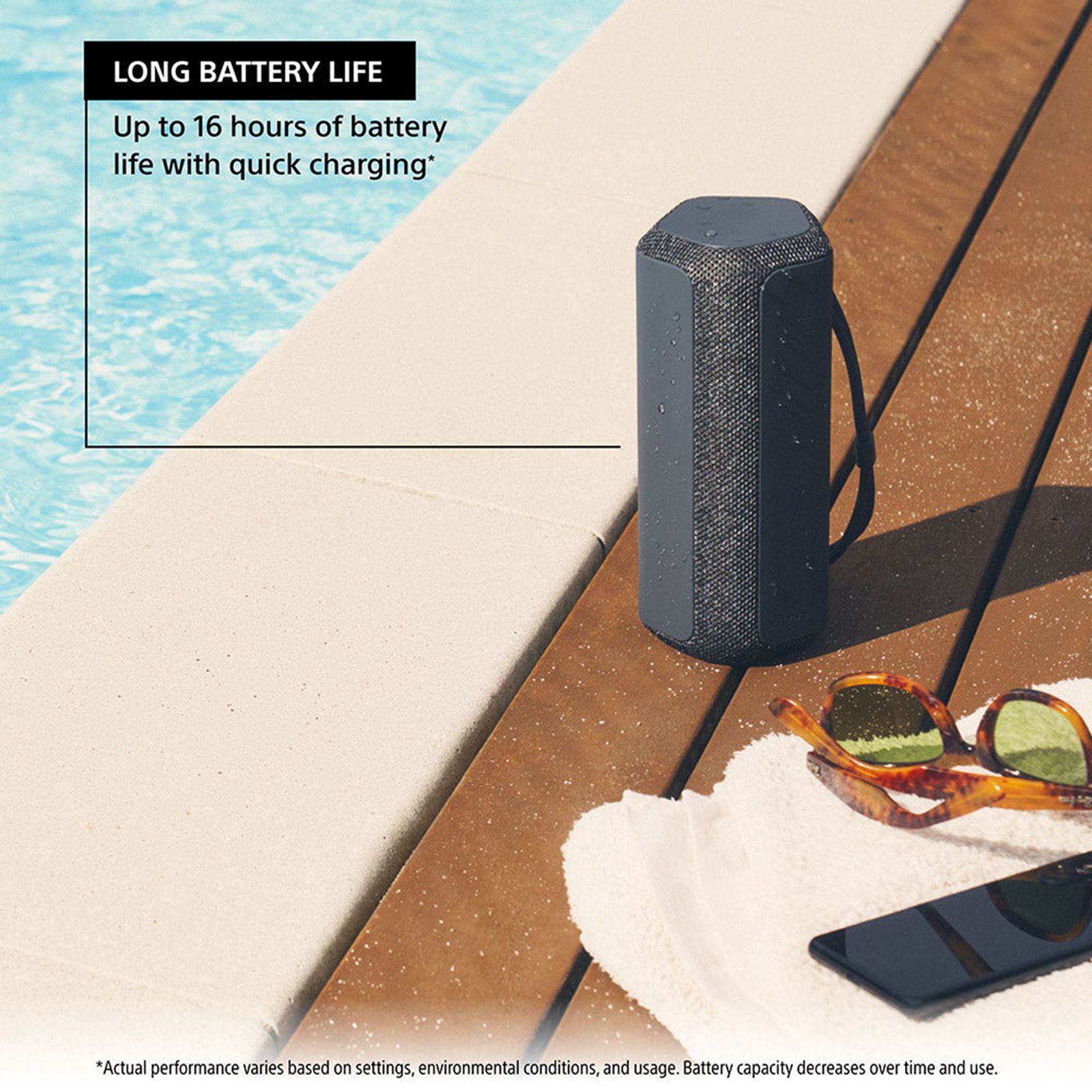 SONY X-Series Portable Bluetooth Speaker (IP67 Waterproof, Mono Channel, Black)_11
