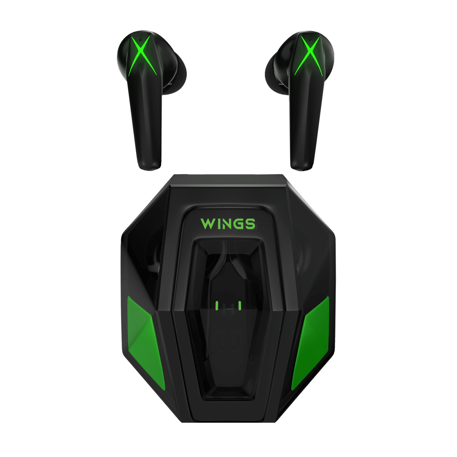 WINGS X-Fire TWS Earbuds with Environmental Noise Cancellation (IPX5 Water & Sweat Resistant, Dedicated Game Mode, Black) WINGS X-Fire TWS Earbuds with Environmental Noise Cancellation (IPX5 Water & Sweat Resistant, Dedicated Game Mode, Black)_1