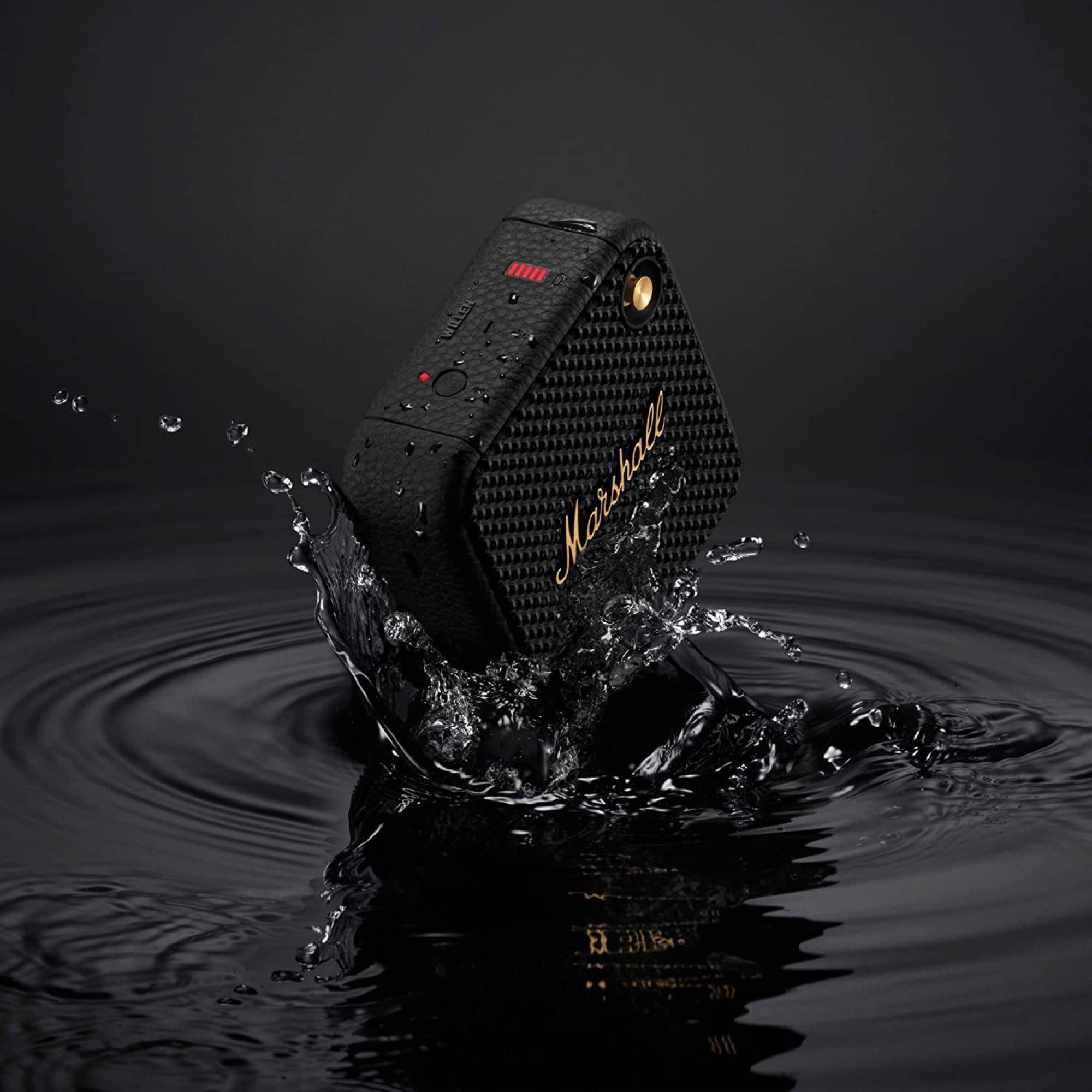 Marshall Willen 10W Portable Bluetooth Speaker (IP67 Water & Dust Resistant, 15 Hours of Playback Time, Mono Channel, Black & Brass) Marshall Willen 10W Portable Bluetooth Speaker (IP67 Water & Dust Resistant, 15 Hours of Playback Time, Mono Channel, Black & Brass)_9