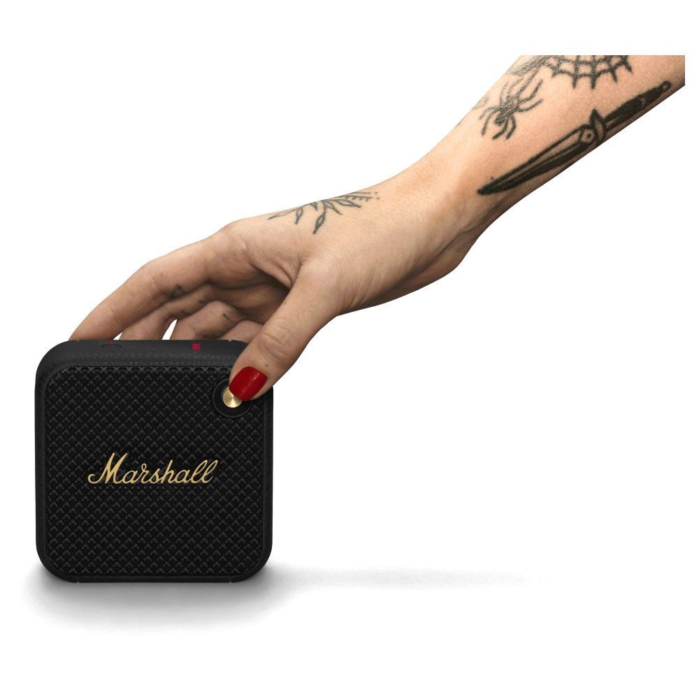 Marshall Willen 10W Portable Bluetooth Speaker (IP67 Water & Dust Resistant, 15 Hours of Playback Time, Mono Channel, Black & Brass) Marshall Willen 10W Portable Bluetooth Speaker (IP67 Water & Dust Resistant, 15 Hours of Playback Time, Mono Channel, Black & Brass)_13