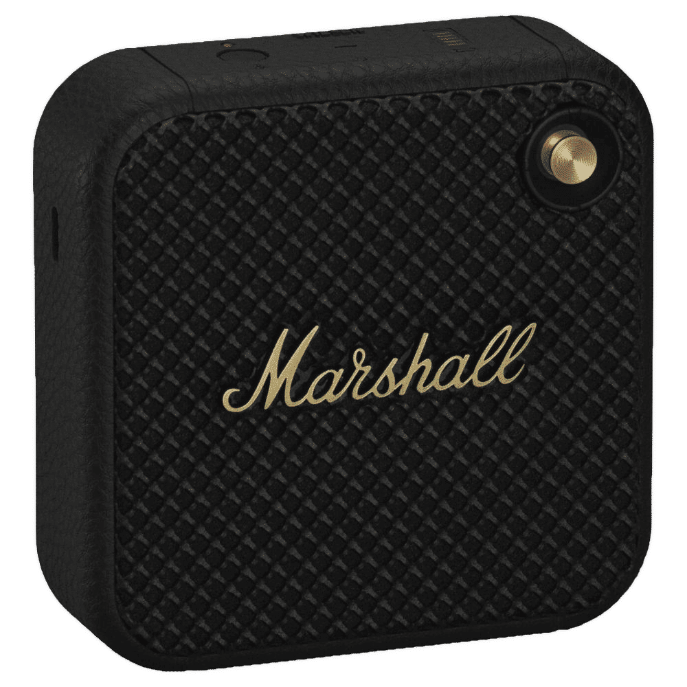 Marshall Willen 10W Portable Bluetooth Speaker (IP67 Water & Dust Resistant, 15 Hours of Playback Time, Mono Channel, Black & Brass) Marshall Willen 10W Portable Bluetooth Speaker (IP67 Water & Dust Resistant, 15 Hours of Playback Time, Mono Channel, Black & Brass)_3