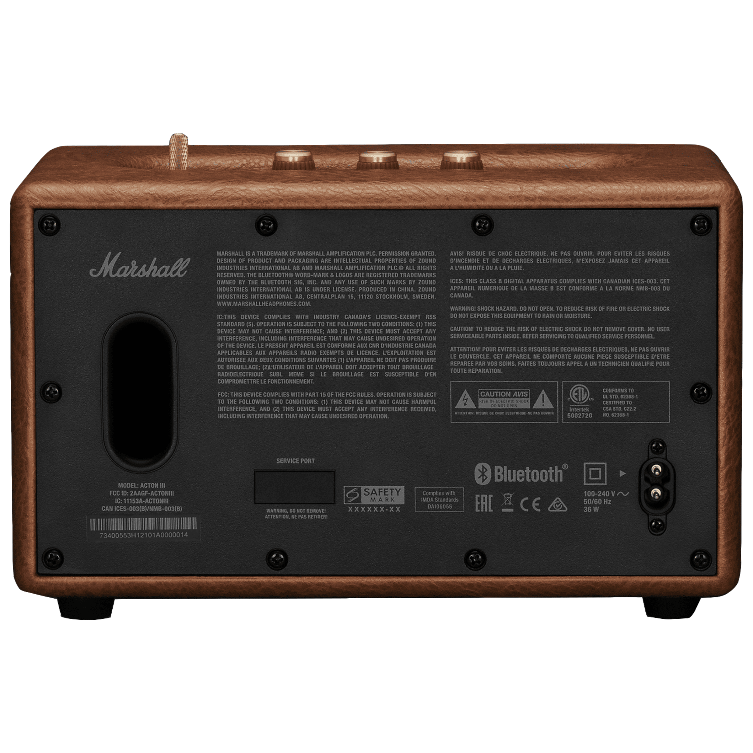 Marshall Acton III 60W Portable Bluetooth Speaker (Signature Sound, Stereo Channel, Brown) Marshall Acton III 60W Portable Bluetooth Speaker (Signature Sound, Stereo Channel, Brown)_7
