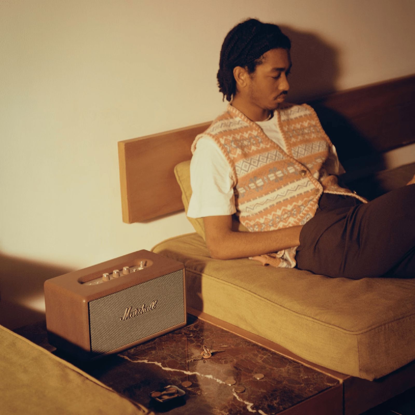 Marshall Stanmore III 80W Bluetooth Speaker (Signature Sound, Qualcomm AptX Technology, Stereo Channel, Brown)_10