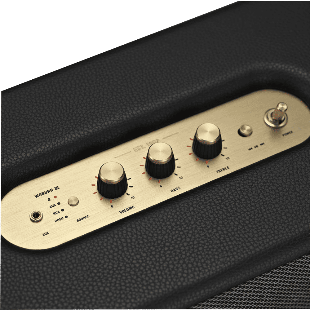 Marshall Woburn III 150W Portable Bluetooth Speaker (Home-Shaking Signature Sound, Stereo Channel, Black)_5