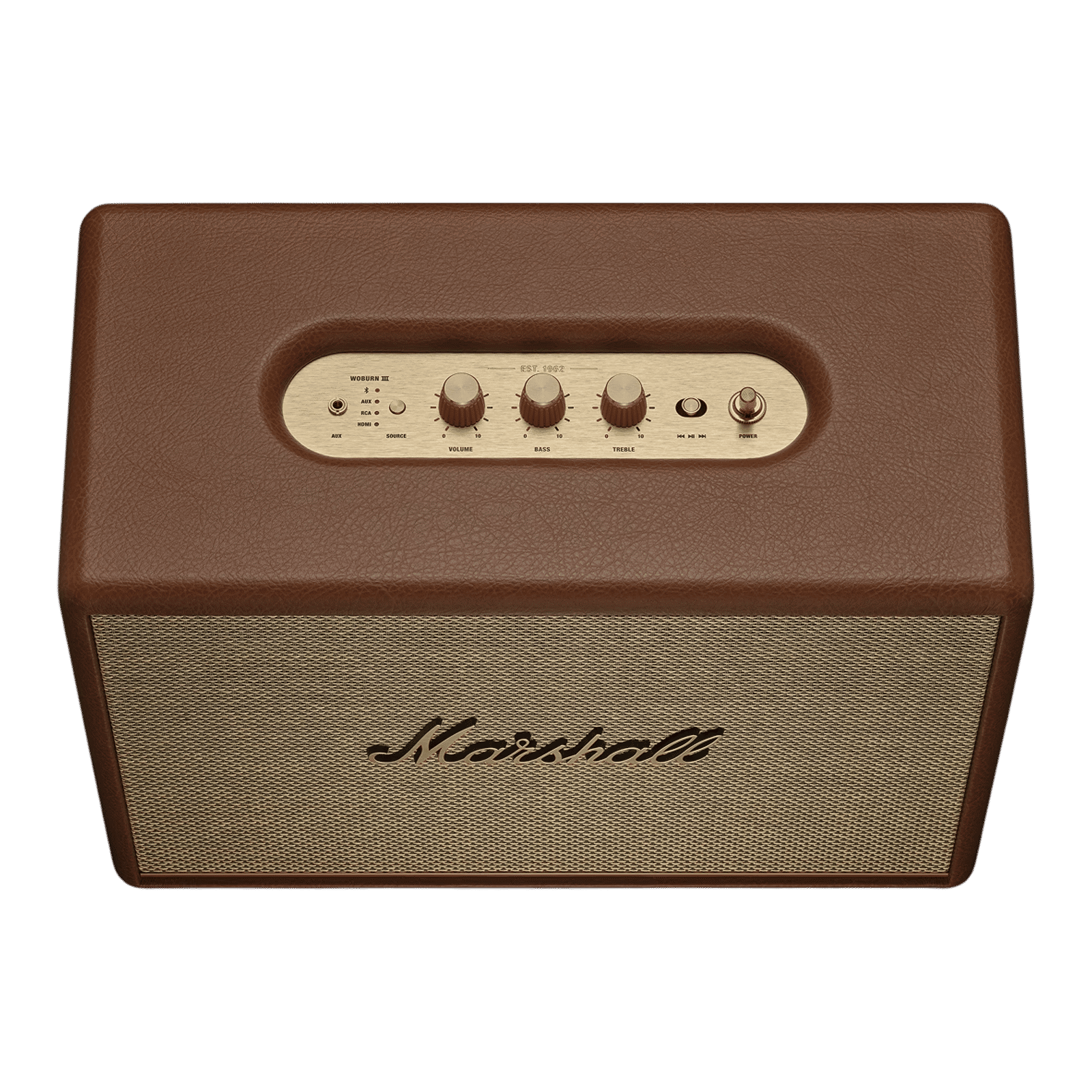 Marshall Woburn III 150W Portable Bluetooth Speaker (Home-Shaking Signature Sound, Stereo Channel, Brown) Marshall Woburn III 150W Portable Bluetooth Speaker (Home-Shaking Signature Sound, Stereo Channel, Brown)_7