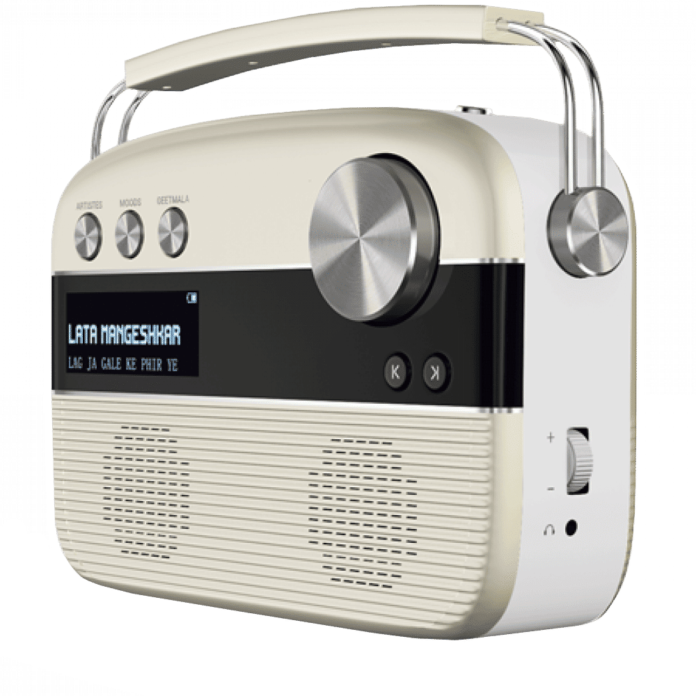 SAREGAMA Carvaan Telugu Music Player (50 Plus Dedicated Stations, SC02, Porcelain White)_3