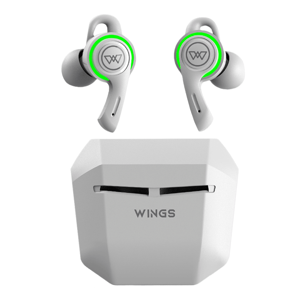 WINGS Phantom 200 TWS Earbuds with Environmental Noise Cancellation (IPX5 Water Resistant, 40ms Low Latency, White) WINGS Phantom 200 TWS Earbuds with Environmental Noise Cancellation (IPX5 Water Resistant, 40ms Low Latency, White)_1