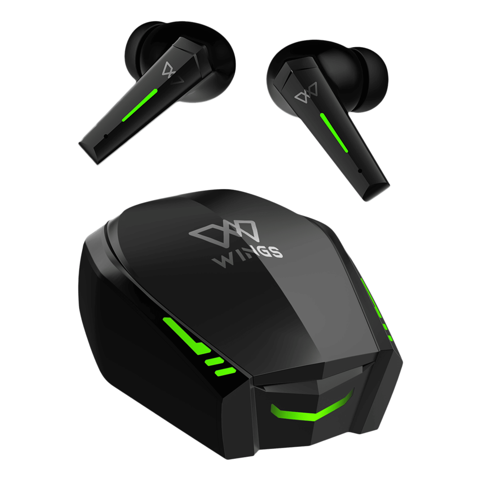 WINGS Phantom 800 TWS Earbuds with Environmental Noise Cancellation (IPX5 Water Resistant, Ultra Low Latency, Black)_1