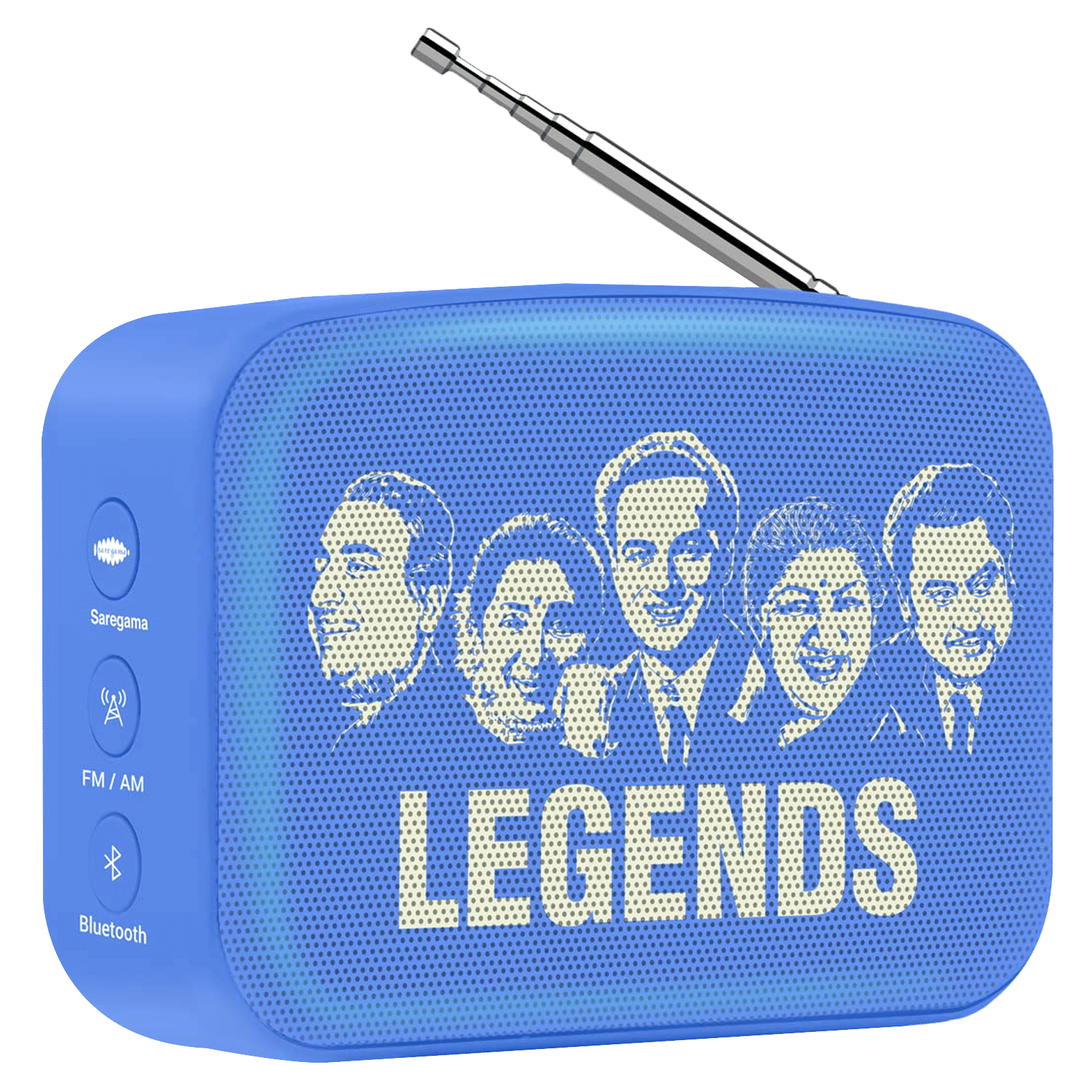 SAREGAMA Carvaan Mini POP 5W Portable Bluetooth Speaker (401 Pre Loaded Retro Songs, Stereo Channel, Cobalt Blue)_3