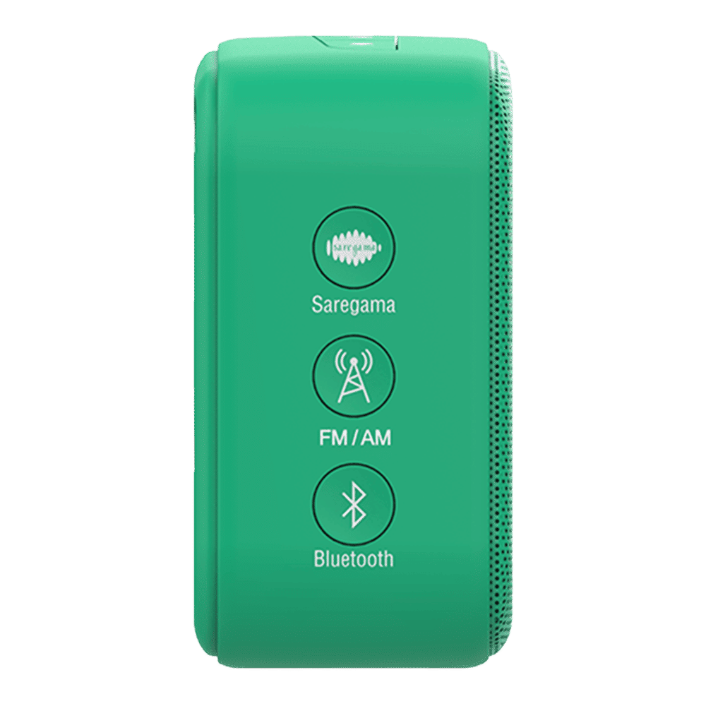 SAREGAMA Carvaan Mini POP 5W Portable Bluetooth Speaker (401 Pre Loaded Retro Songs, Stereo Channel, Forest Green)_5