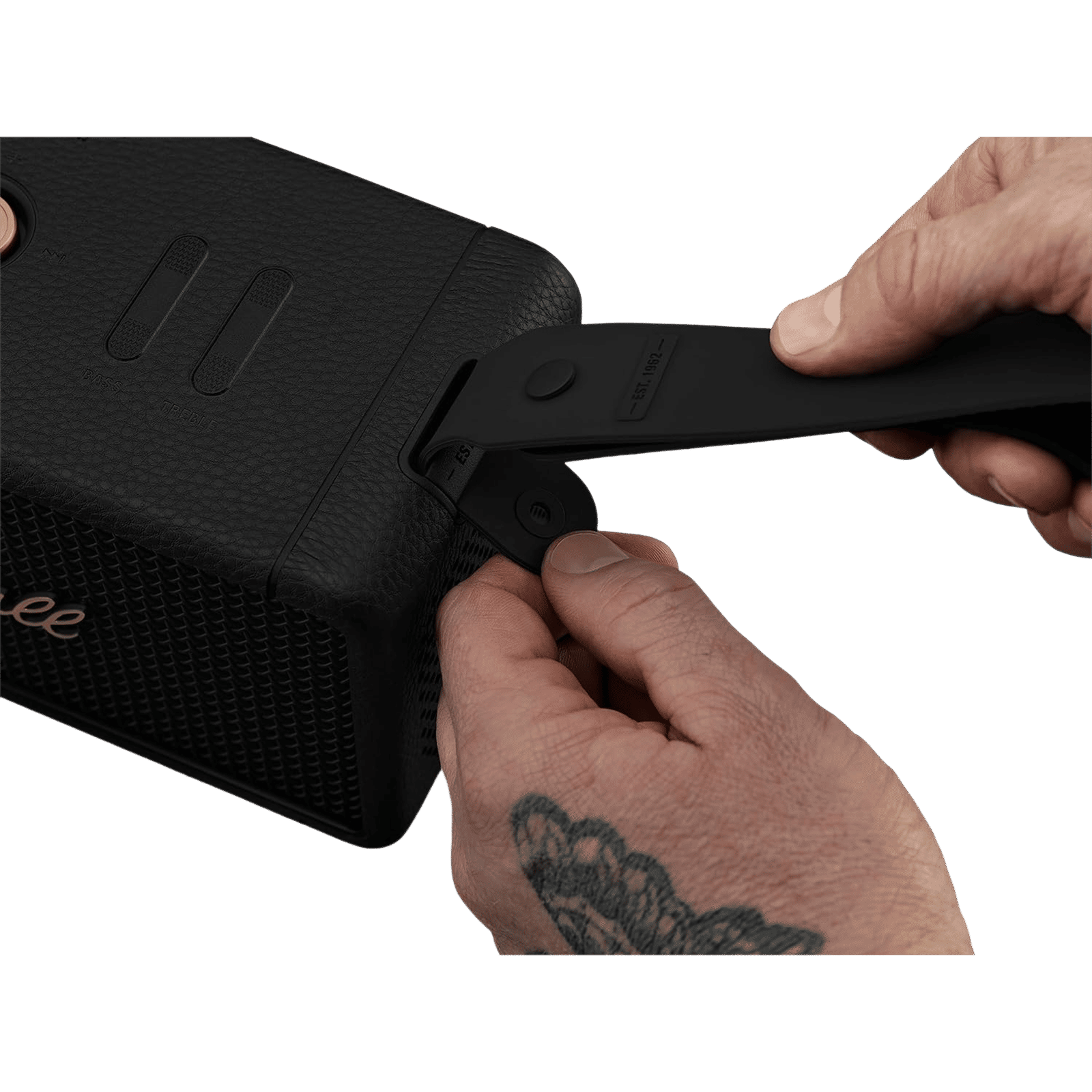 Marshall Middleton Portable Bluetooth Speaker (IP67 Water Resistant, 20 Plus Hours Playtime, Stereo Channel, Black and Brass) Marshall Middleton Portable Bluetooth Speaker (IP67 Water Resistant, 20 Plus Hours Playtime, Stereo Channel, Black and Brass)_10