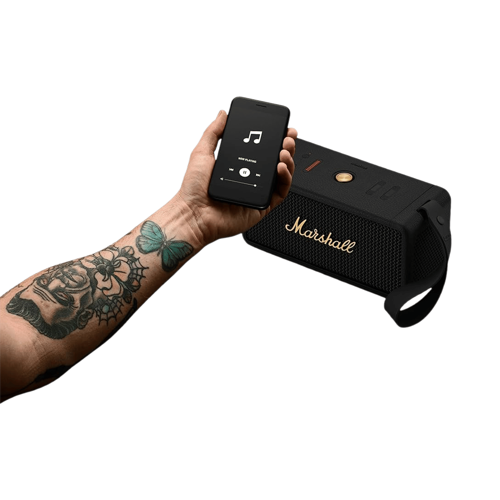 Marshall Middleton Portable Bluetooth Speaker (IP67 Water Resistant, 20 Plus Hours Playtime, Stereo Channel, Black and Brass) Marshall Middleton Portable Bluetooth Speaker (IP67 Water Resistant, 20 Plus Hours Playtime, Stereo Channel, Black and Brass)_11