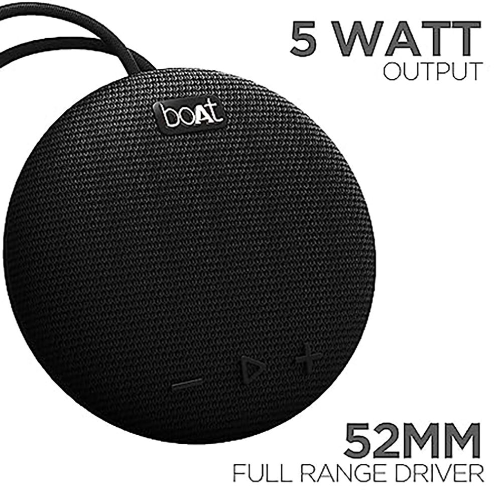 boAt Stone 193 5W Portable Bluetooth Speaker (IPX7 Water Resistant, Type - C Charging, Pitch Black)_3