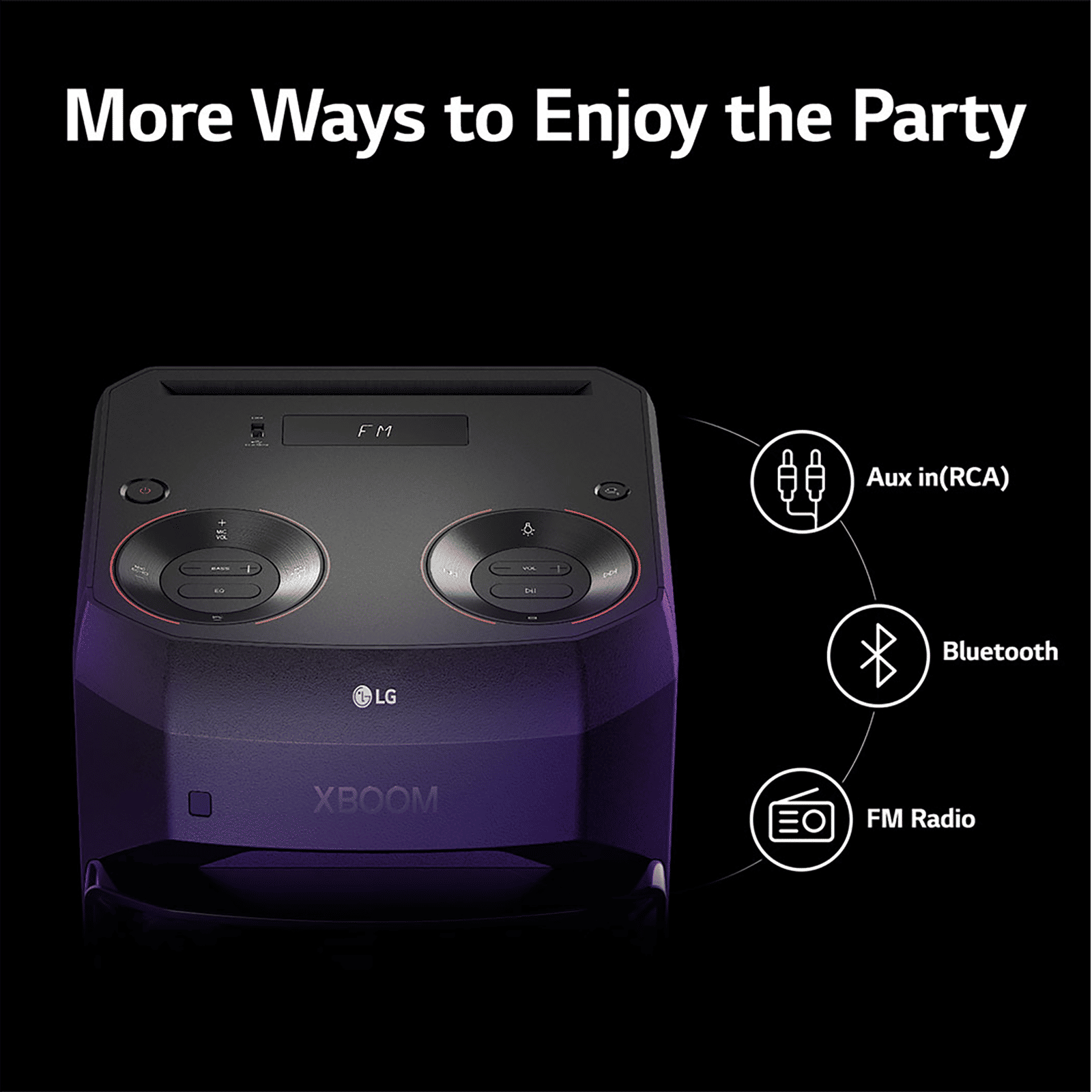 LG XBOOM 80W Bluetooth Party Speaker (Versatile Connectivity, Mono Channel, Black) LG XBOOM 80W Bluetooth Party Speaker (Versatile Connectivity, Mono Channel, Black)_13