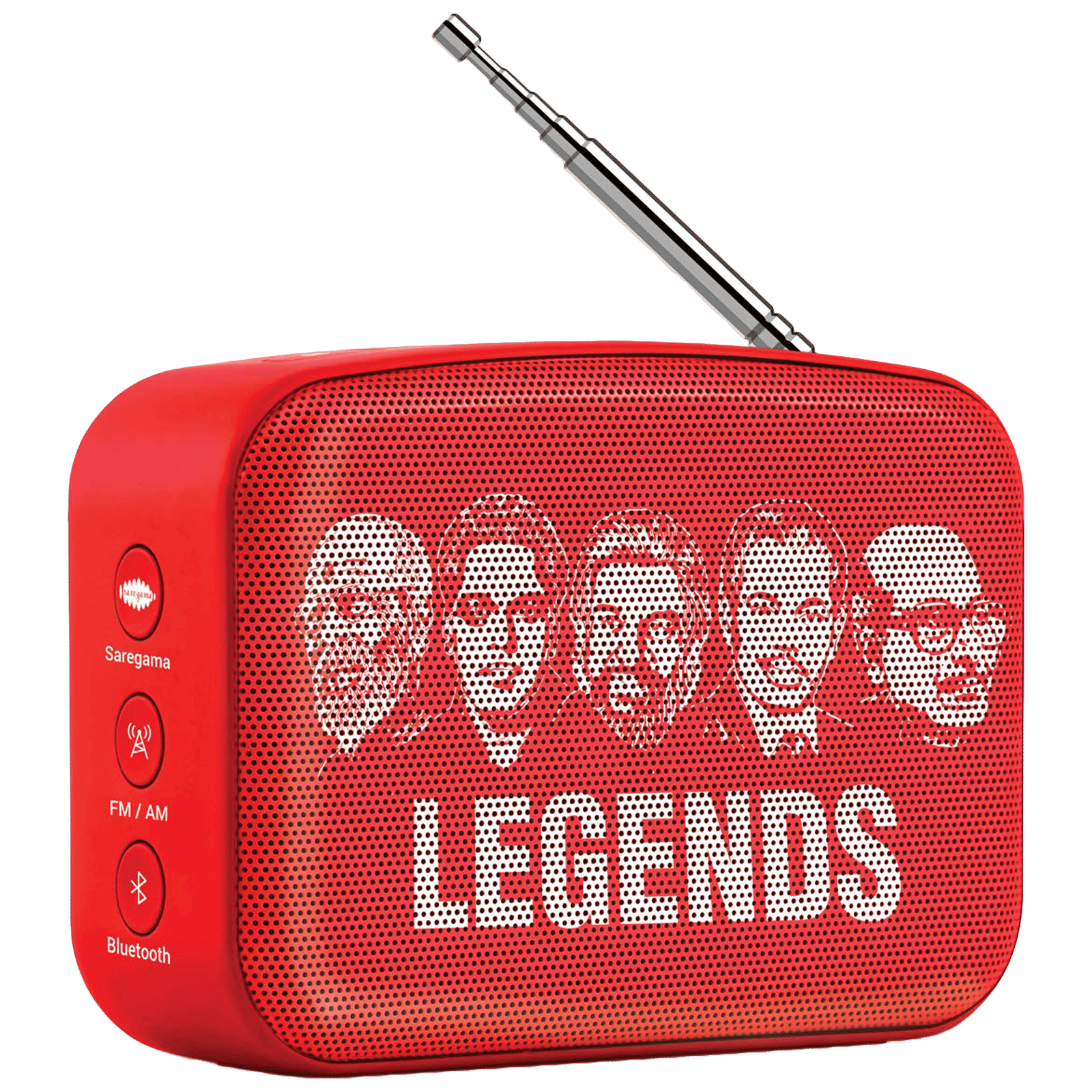 SAREGAMA Carvaan Mini 2.0 5 Watts Malayalam Portable Bluetooth Speakers (4 Hours Playback Time, Mono Channel, Sunset Red)_3