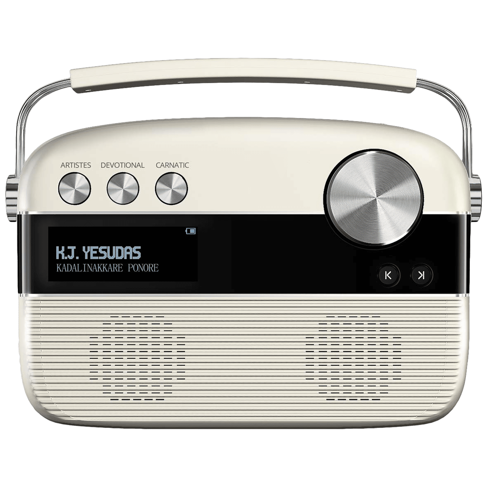 SAREGAMA Carvaan 6W Malayalam Portable Bluetooth Speaker (5000 Evergreen Songs, 2.0 Channel, Porcelain White) SAREGAMA Carvaan 6W Malayalam Portable Bluetooth Speaker (5000 Evergreen Songs, 2.0 Channel, Porcelain White)_1