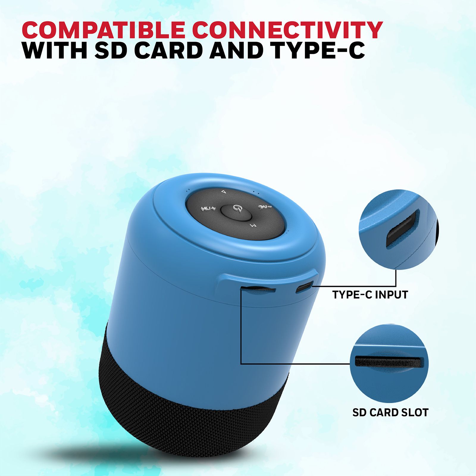 SONY SRS-XB100 2.5W Portable Bluetooth Speaker (IP67 Water Resistance, Echo Cancelling Technology, Stereo Channel, Blue)_11