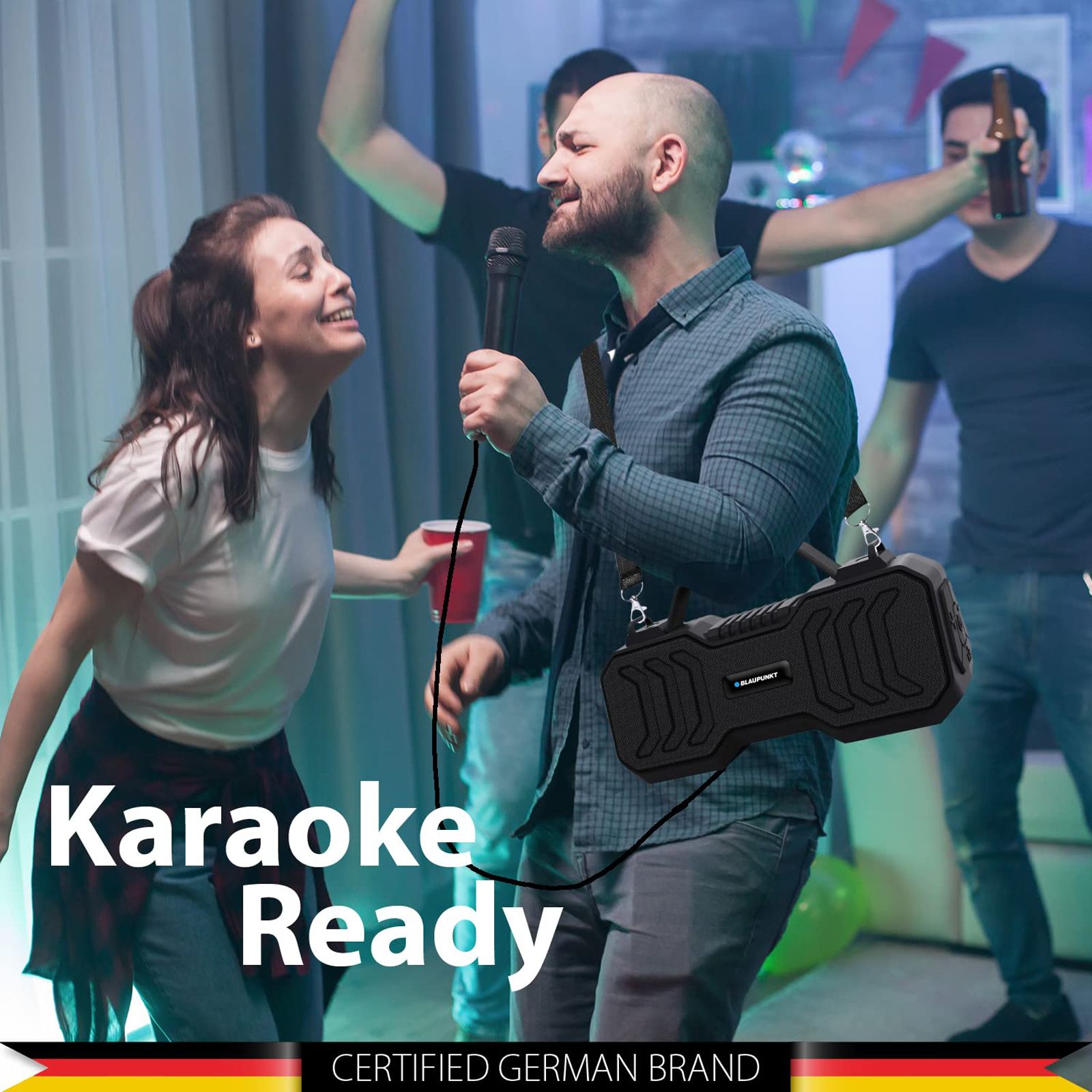 Blaupunkt Atomik BB20 20W Bluetooth Party Speaker with Mic (Karaoke Ready, 2.0 Channel, Black) Blaupunkt Atomik BB20 20W Bluetooth Party Speaker with Mic (Karaoke Ready, 2.0 Channel, Black)_5