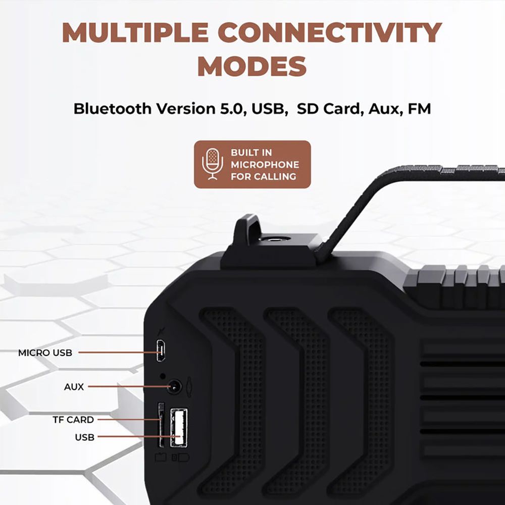 LAPCARE GoBeat II 14W Portable Bluetooth Speaker (Handsfree Calls, Stereo Channel, Black)_9