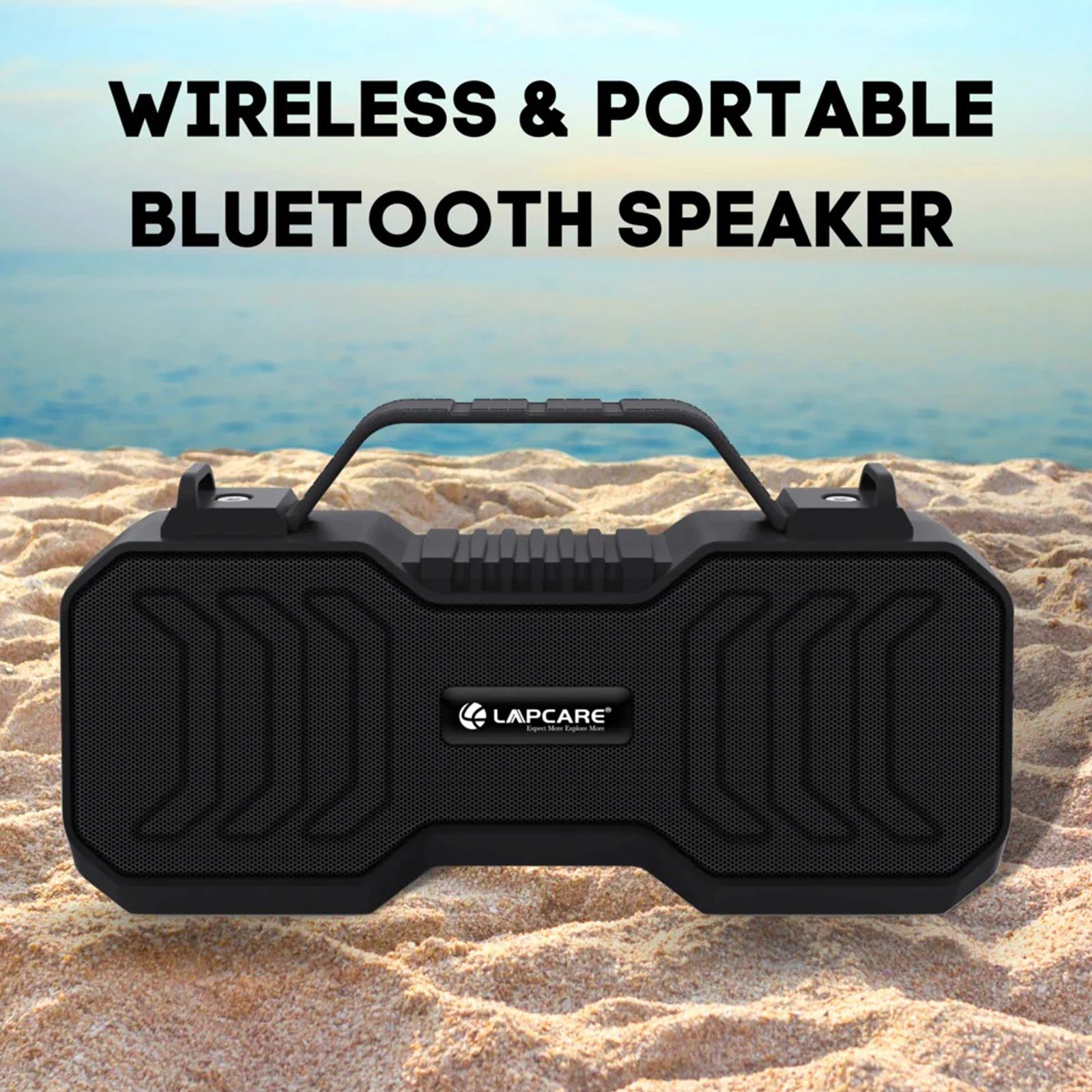 LAPCARE GoBeat II 14W Portable Bluetooth Speaker (Handsfree Calls, Stereo Channel, Black)_6
