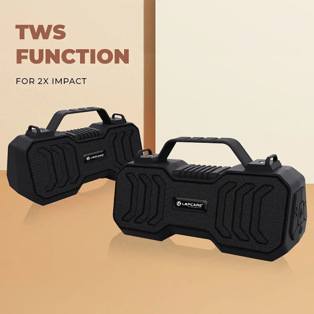 LAPCARE GoBeat II 14W Portable Bluetooth Speaker (Handsfree Calls, Stereo Channel, Black)_7