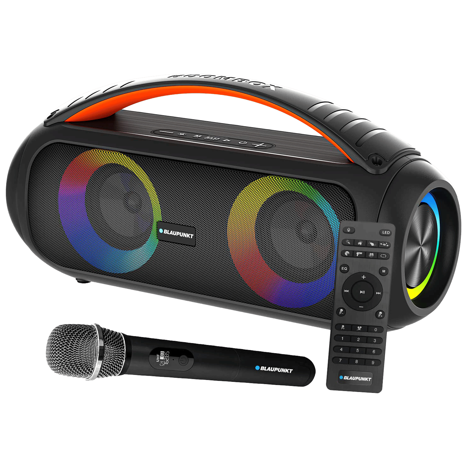 Blaupunkt Atomik BB50 50W Bluetooth Party Speaker with Mic (Dual Passive Radiators, Stereo Channel, Black) Blaupunkt Atomik BB50 50W Bluetooth Party Speaker with Mic (Dual Passive Radiators, Stereo Channel, Black)_1
