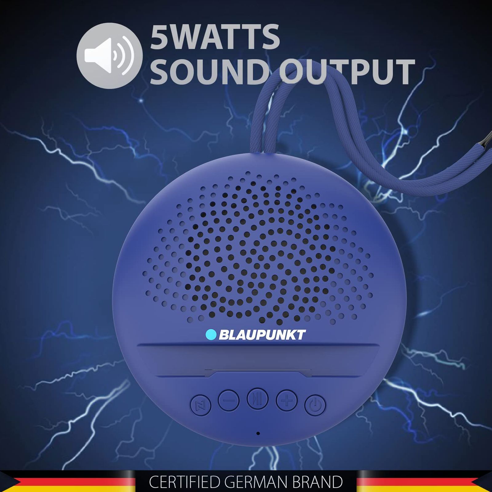 Blaupunkt BT02 5W Portable Bluetooth Speaker (52mm Speaker Driver, Mono Channel, Royal Blue) Blaupunkt BT02 5W Portable Bluetooth Speaker (52mm Speaker Driver, Mono Channel, Royal Blue)_6