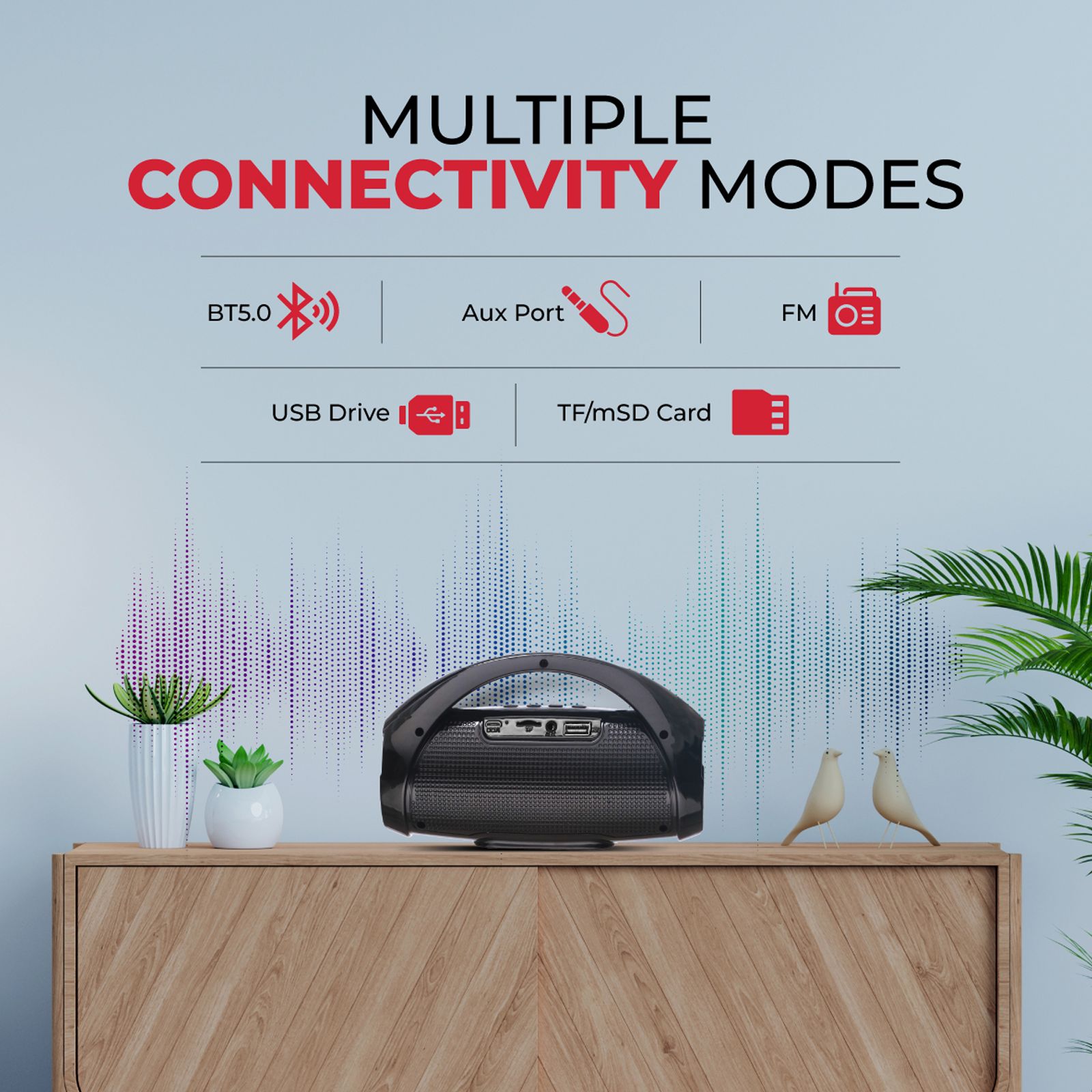 pTron Funk Duet 10W Portable Bluetooth Speaker (Wireless Subwoofer, Black) pTron Funk Duet 10W Portable Bluetooth Speaker (Wireless Subwoofer, Black)_4