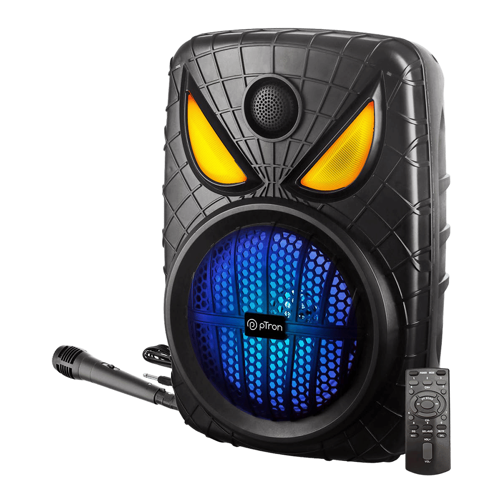 pTron Funk Plus 80W Bluetooth Party Speaker with Mic (Karaoke Supported, Black)_2