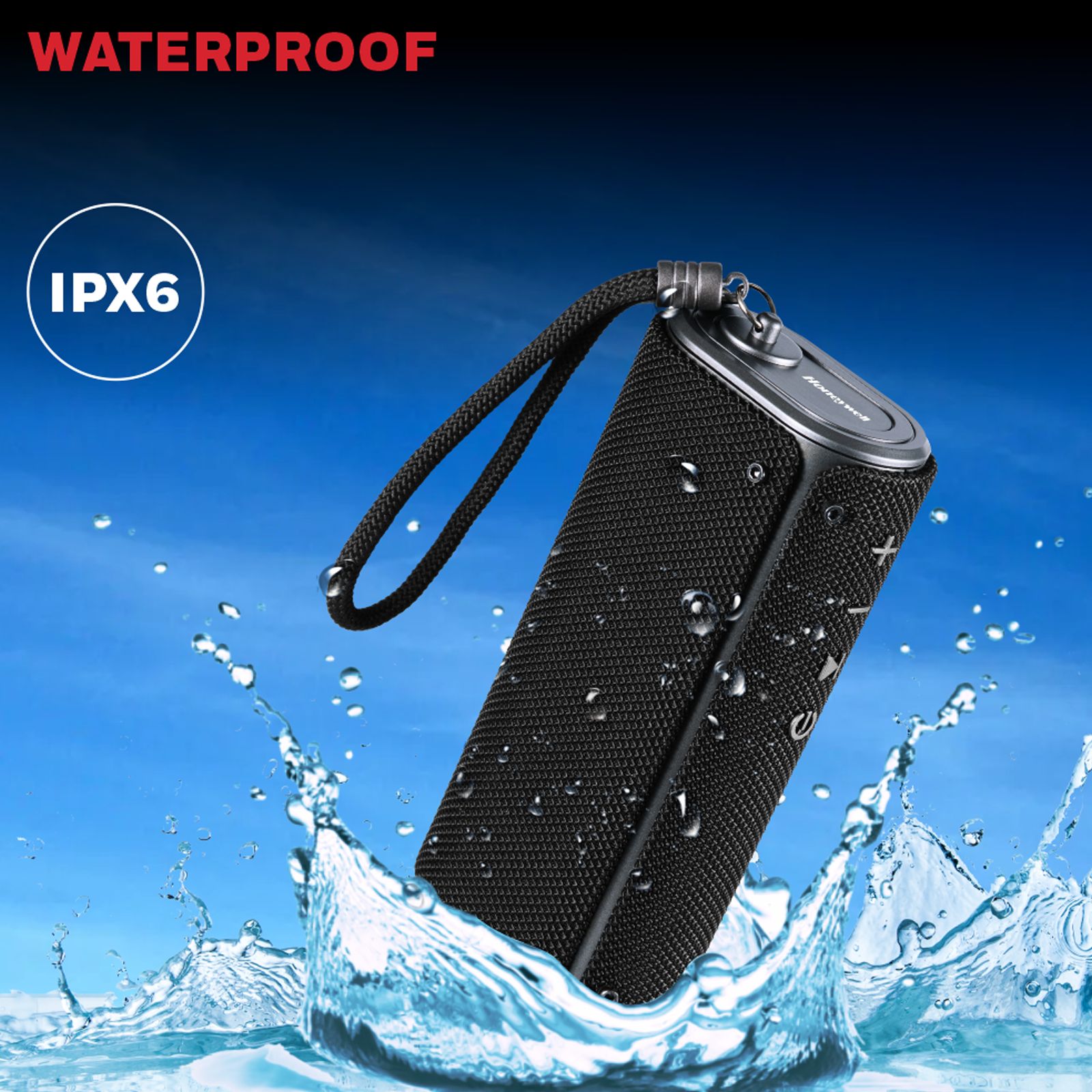 Honeywell Trueno U200 10W Portable Bluetooth Speaker (IPX6 Water Proof, Upto 15 Hours of Playtime, Stereo Channel, Black) _6